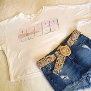 American Eagle Aruba crop tee